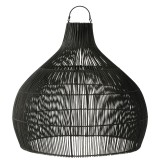 HANGING LAMP BLACK RATTAN PEAR 85 - HANGING LAMPS